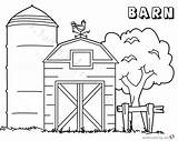 Barnyard Barns Getcolorings Bettercoloring Downloaded sketch template