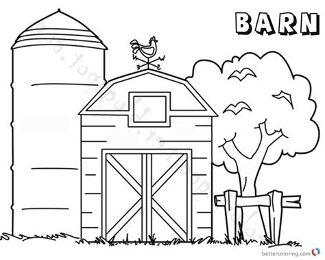 red barn coloring page  getdrawings