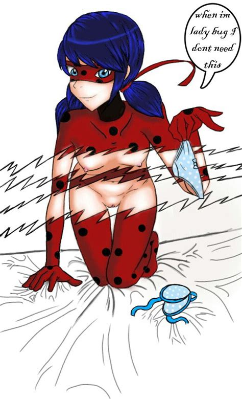 rule 34 1girl blue hair bodysuit bra breasts female kneeling ladybug character marinette