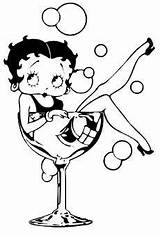 Betty Boop Clip Coloring Clipart Drawings Cartoon Pages Clipartbest Glass Drawing Tattoo Ideen Adult Tattoos Malvorlagen Sitting Moon Discover Visit sketch template