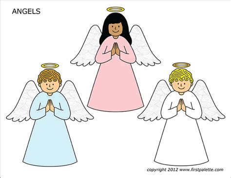 angels  printable templates coloring pages firstpalettecom