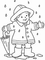 Coloring Pages Season Rainy Kids Raining Winter Choose Board Drawing Sheets sketch template