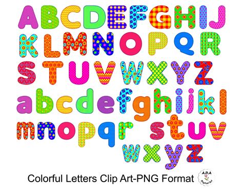 alphabet clipart colorful alphabet letter clip art upper