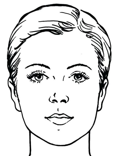 face coloring page preschool    images makeup face charts