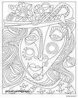Picasso Coloring Pages Printable Getcolorings Getdrawings Print sketch template