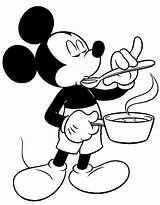 Sopa Tomando Comiendo Coloring Pintarcolorir Tudodesenhos Pintarcolorear Frutas Minnie Mikey sketch template