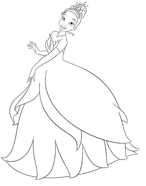 printable tiana disney princess coloring pages  printable