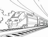 Coloring Bullet Pages Getcolorings Train sketch template