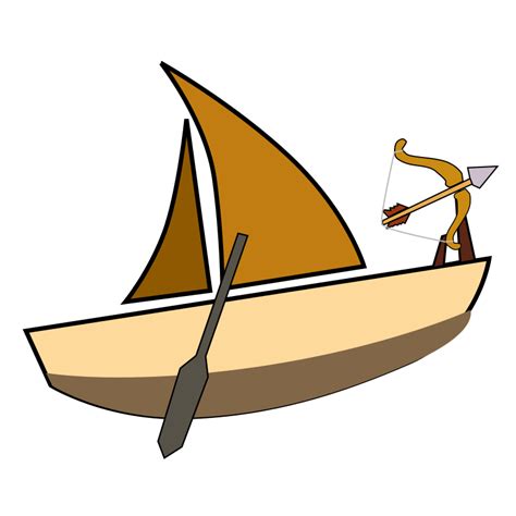 boat sailing  arrow attached openclipart