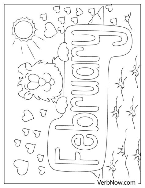 february coloring pages book   printable  verbnow