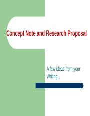 concept note  research proposalppt concept note  research