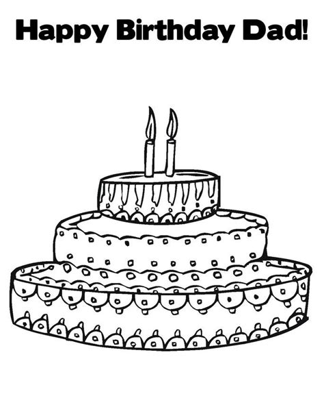 happy birthday coloring pages  dad color  pages coloring pages