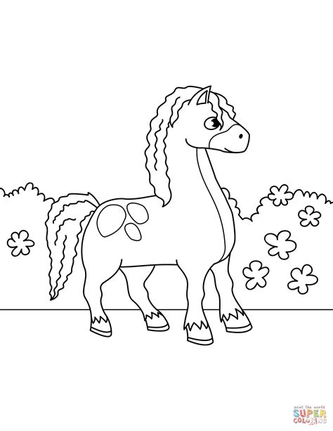 cute horse coloring page  printable coloring pages