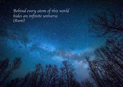 rumi quote inspirational poetry greeting card milky  night sky