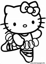 Coloring Kitty Hello Pages Printable sketch template