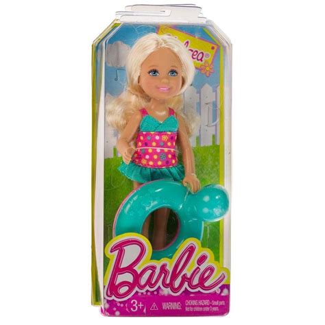 2013 barbie sister chelsea and friends pool party chelsea w turtle tube float ring mattel
