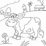 Vaca Farm Kolorowanki Colorat Druku Ladang Lembu Krowy Planse Kolorowanka Mewarna Vaquinhas Desene Ricos Riscos Animale sketch template