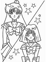 Coloring Anime Sailor Saturn Pages Moon Pluto Book Printable Dye Tie Print Books Venus Kids Characters Manga Adult Series Sheets sketch template
