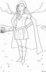 Coloring Supergirl Pages Beautiful sketch template