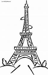 Eiffel Tower Coloring Getcolorings Getdrawings Drawing sketch template
