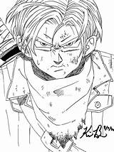 Trunks Lineart sketch template