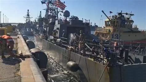 naval patrol ship uss tornado returns  deployment  morning