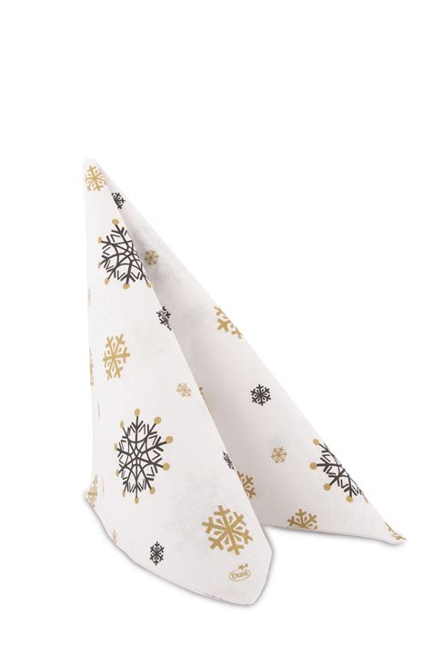 duni zelltuch servietten  cm snowflake white