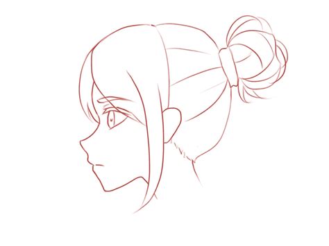 draw  head  face anime style guideline side view drawing