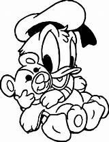 Duck Donald Coloring Pages Cartoon Baby Getcolorings sketch template