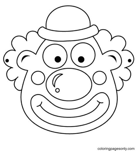 joker mask coloring page  printable coloring pages