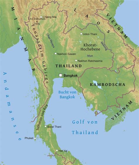 karte von thailand freeworldmapsnet