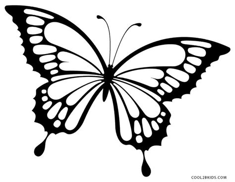 mariposas  colorear dibujo simple de mariposa dibujos de mariposas