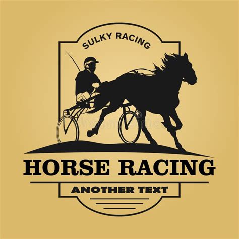 horse racing logo design stock vector illustration  child