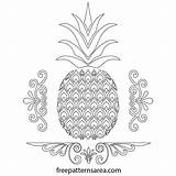 Pineapple Svg Stencil Vector Freepatternsarea Template Printable Designs Stencils Scroll Choose Board Cricut sketch template