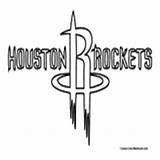 Coloring Pages Nba Basketball Rockets Houston Sports Clippers Colormegood sketch template