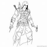 Creed Assassin Ezio Altair Xcolorings Sheets Habit sketch template