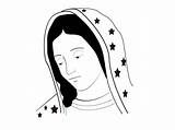 Senhora Nossa Guadalupe Virgen Techii Tinta Riscos sketch template