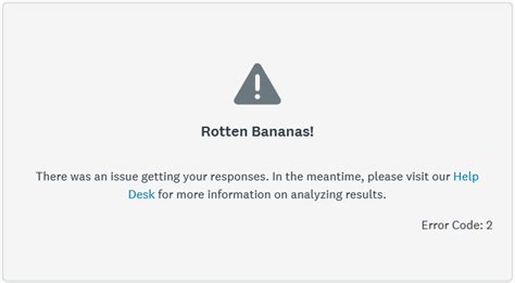 survey monkey error message error message  response