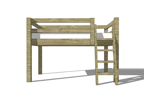 woodworking plans  build  twin  loft bunk bed