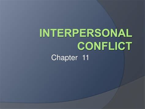 ppt interpersonal conflict powerpoint presentation free