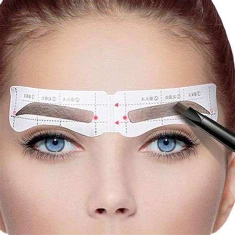 24 Pairs Professional Eyebrow Stencil Card Template Eyebrow Sticker