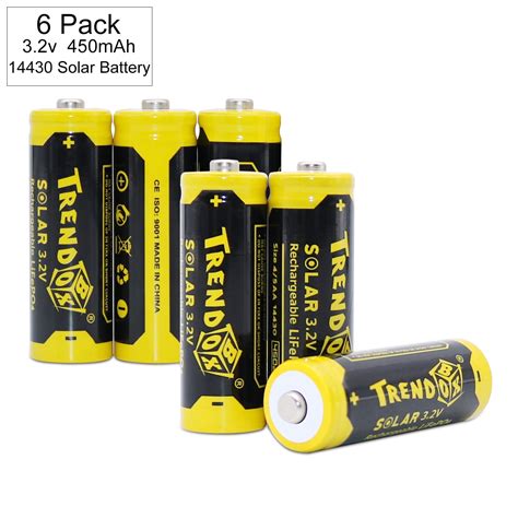 trendbox   mah battery lifepo rechargeable solar batteries  outdoor garden light