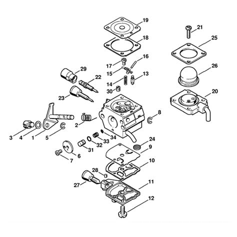 stihl hl  long reach hedgetrimmer hl parts diagram carburetor cqsa