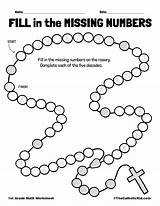 Worksheet Missing Rosary Worksheets Thecatholickid Kid Counting sketch template