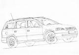 Opel Astra Caravan Further sketch template
