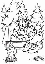 Coloring Pages Camping Disney Mickey Mouse Visit Daisy Color Duck sketch template