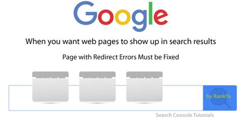 fix page  redirect errors page indexing