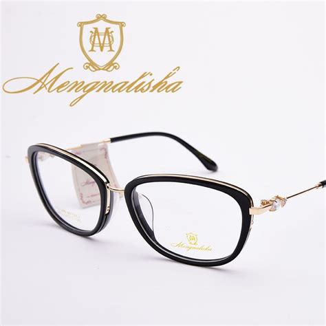 Vazrobe Top Fashion Quality Acetate Glasses Frame Women Rhinestone
