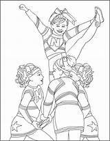 Coloring Cheerleading Pages Printable Cheer Cheerleader Colouring Sheets Kids Girls Color Print Stunts Nicole Camp Book Stunt Baby Crafts Coaches sketch template
