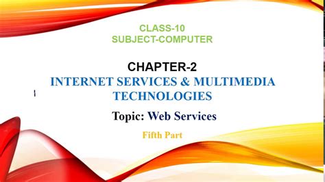 chapter  internet services part  class  youtube